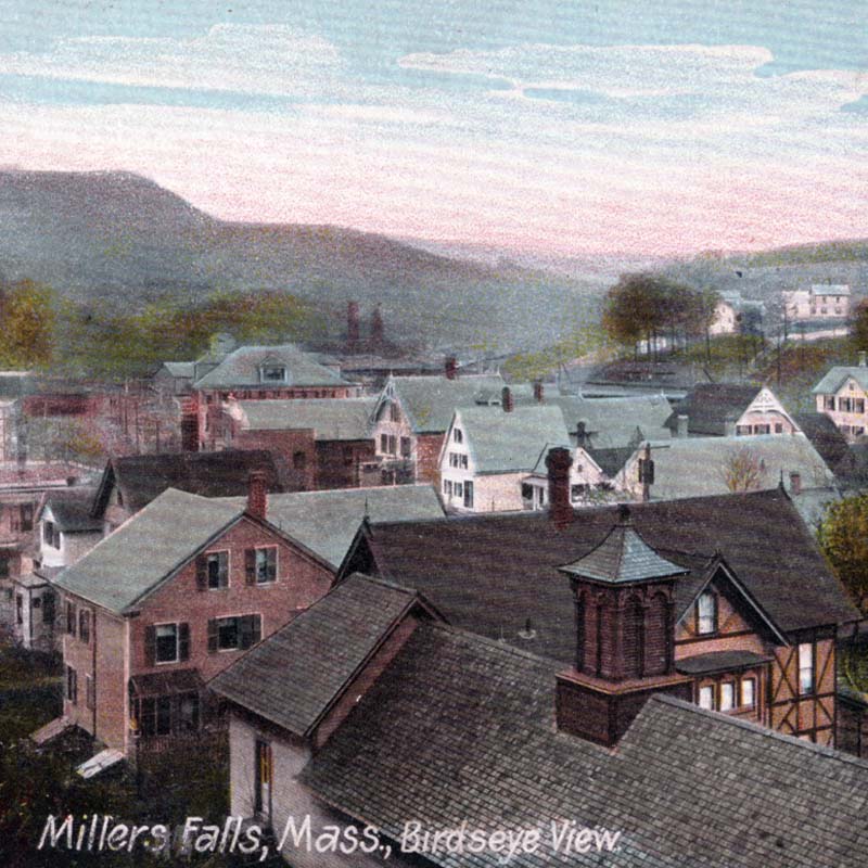 Bird's-eye view of Millers Falls, MA in 1907