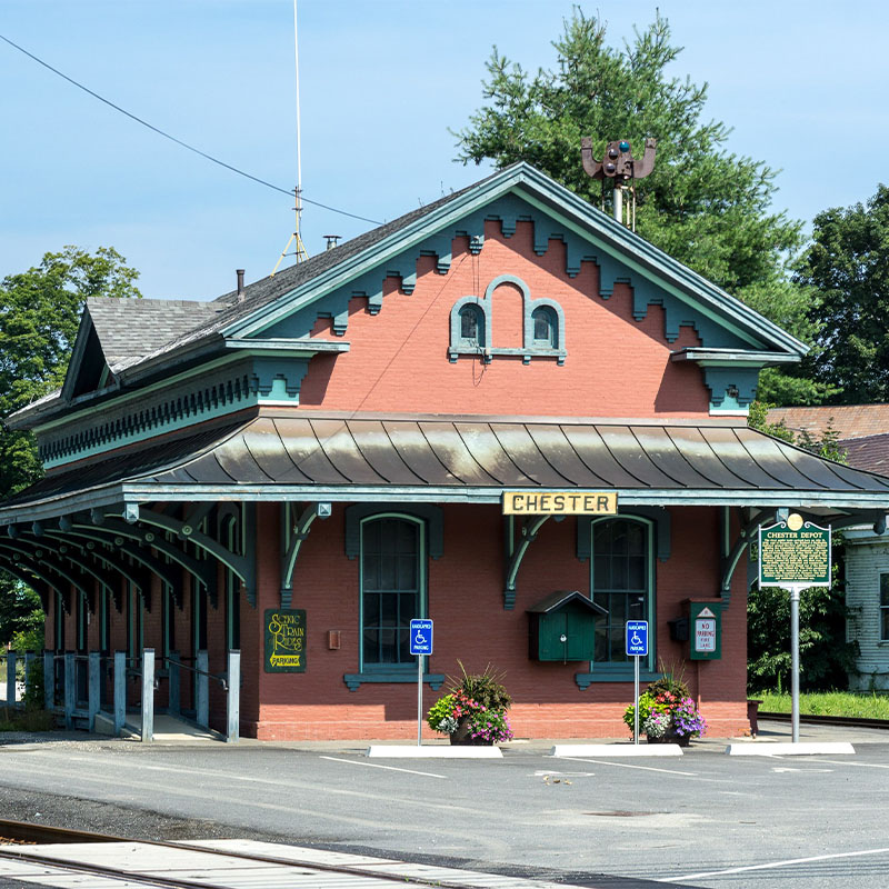 Old train station in Chester, VT